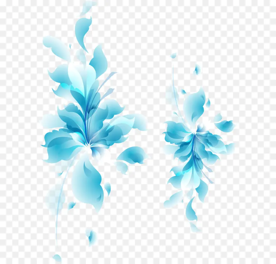 الأزرق，زهرة PNG