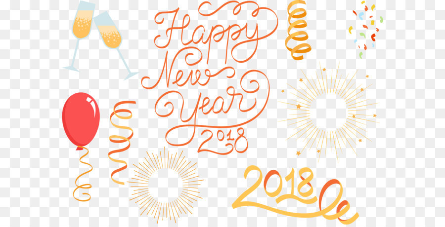 السنة الجديدة，ليلة رأس السنة الجديدة PNG