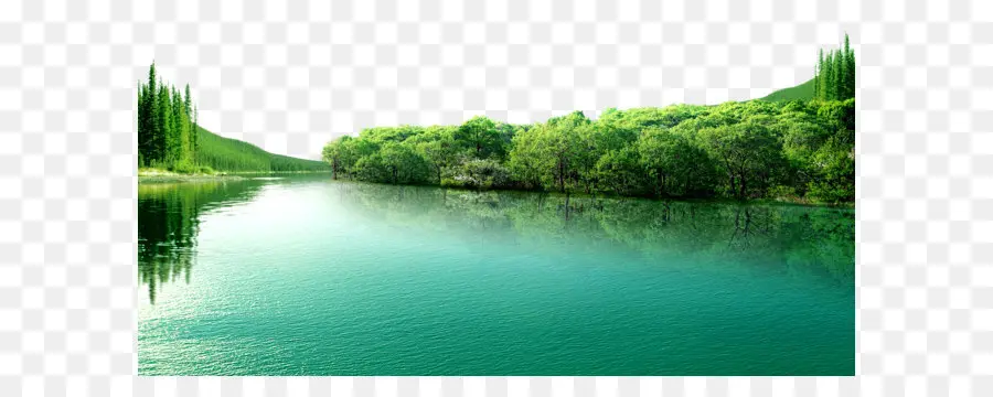 الزرقاء بحيرة，بحيرة جميلة PNG