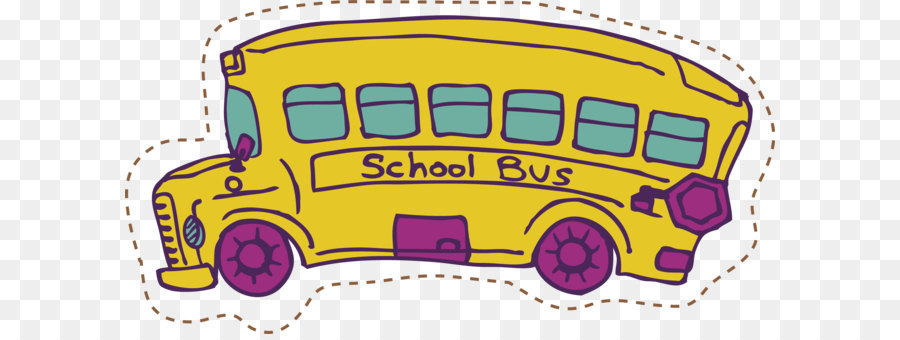 الحافلة，باص المدرسة PNG
