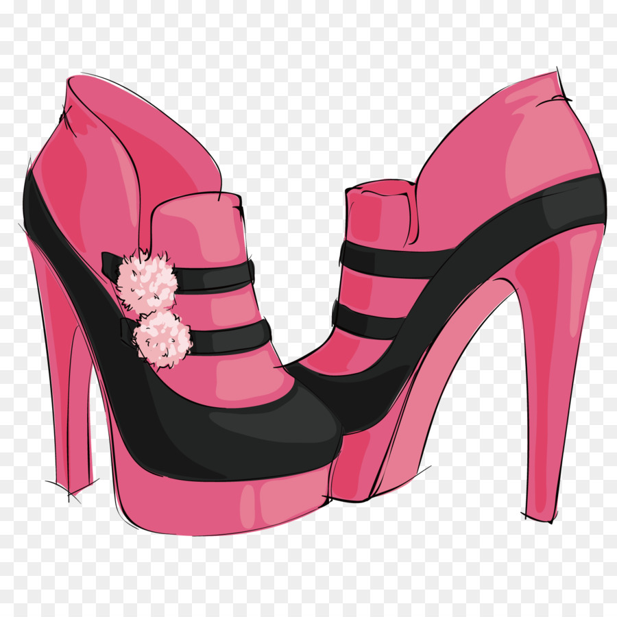 Highheeled الأحذية，الوردي PNG