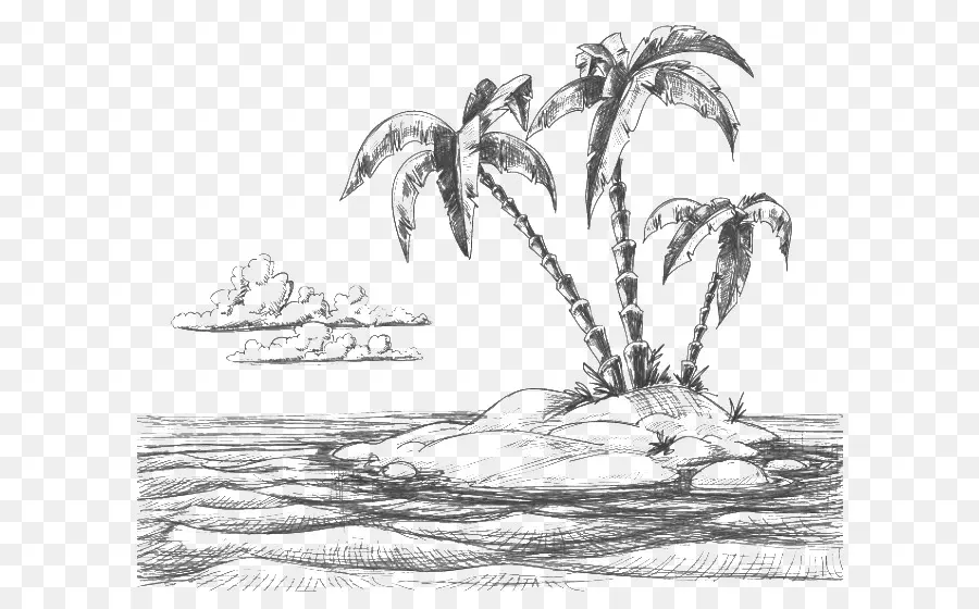 رسم，شاطئ PNG