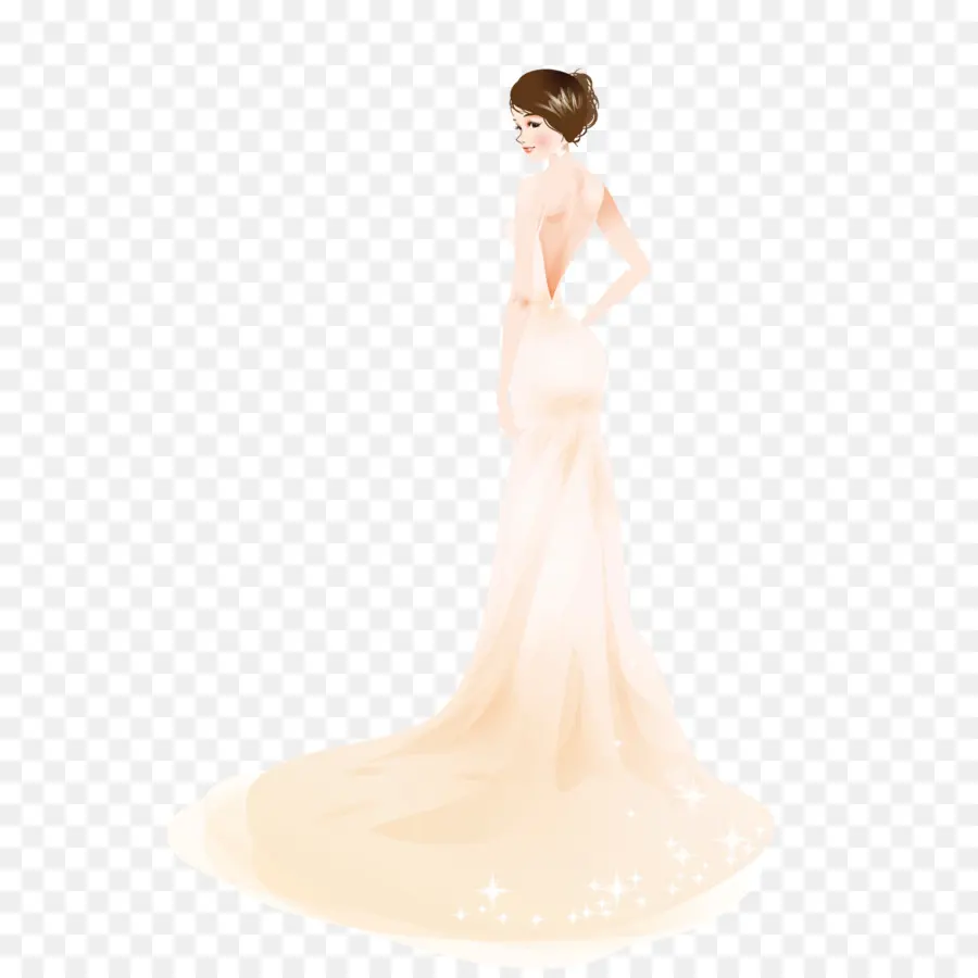فستان الزفاف，العاج PNG