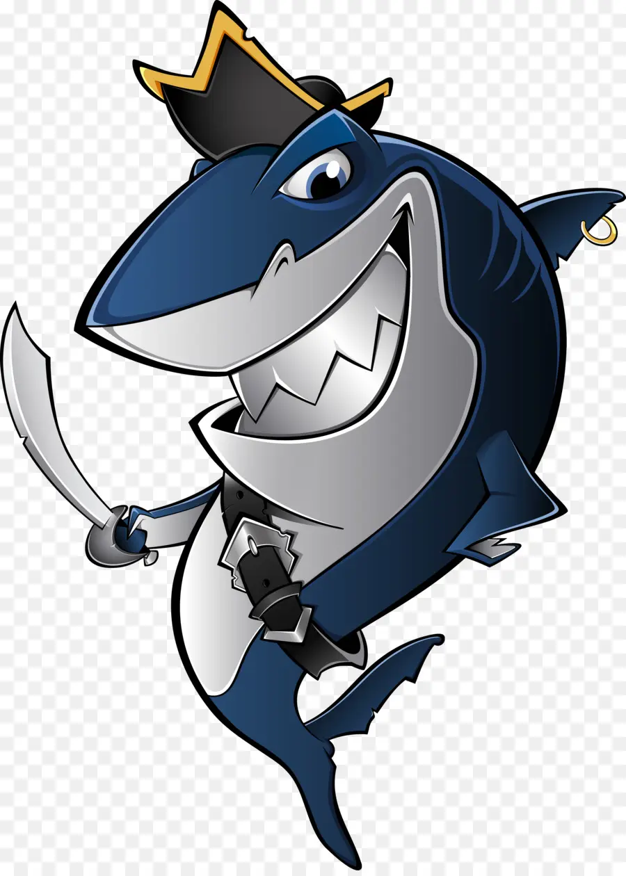 القرش，القرصنة PNG