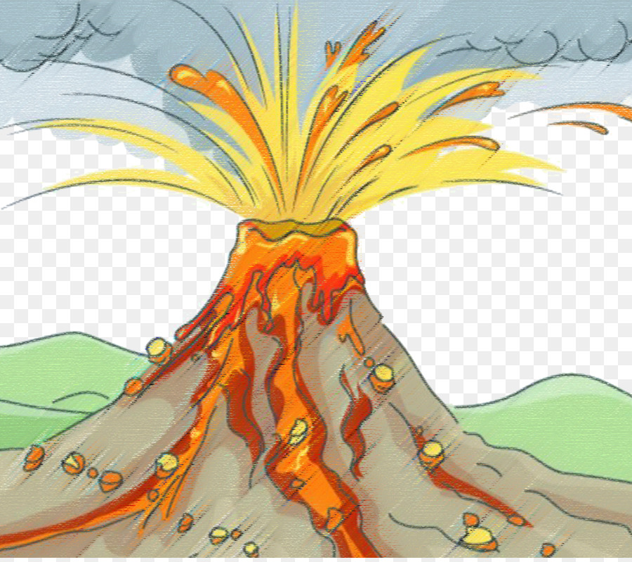 رسم بركان