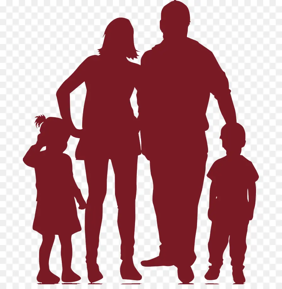 الأسرة，صورة ظلية ، PNG