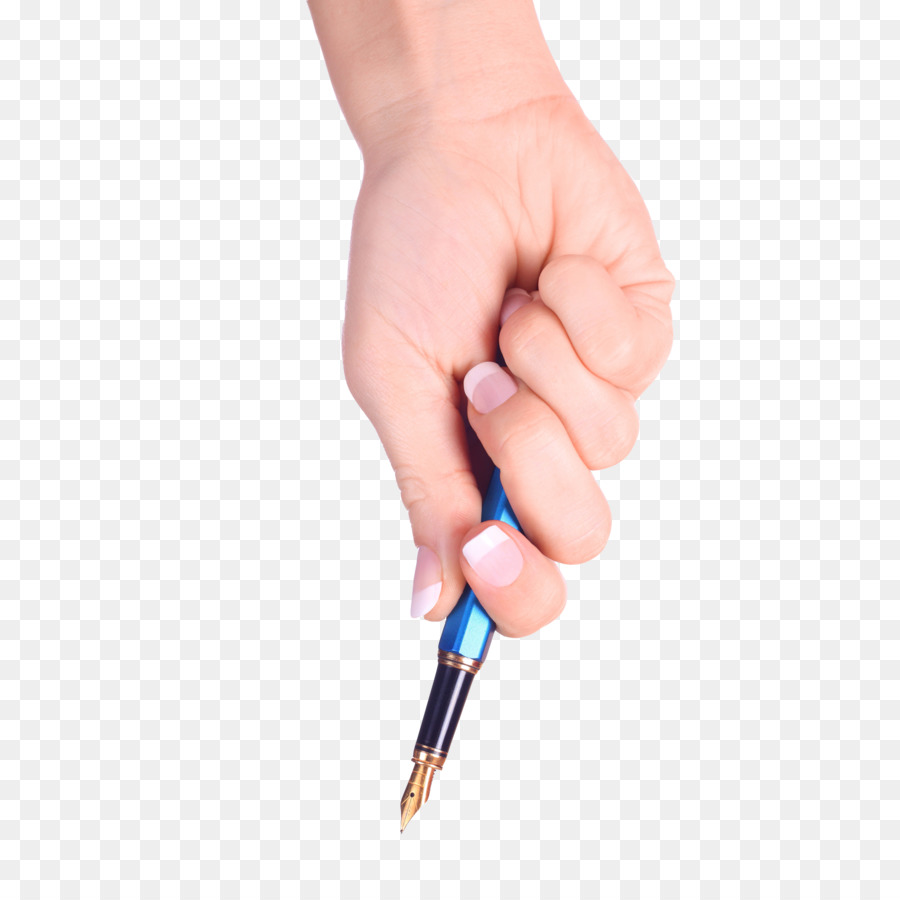 قلم حبر يد تمسك قلم