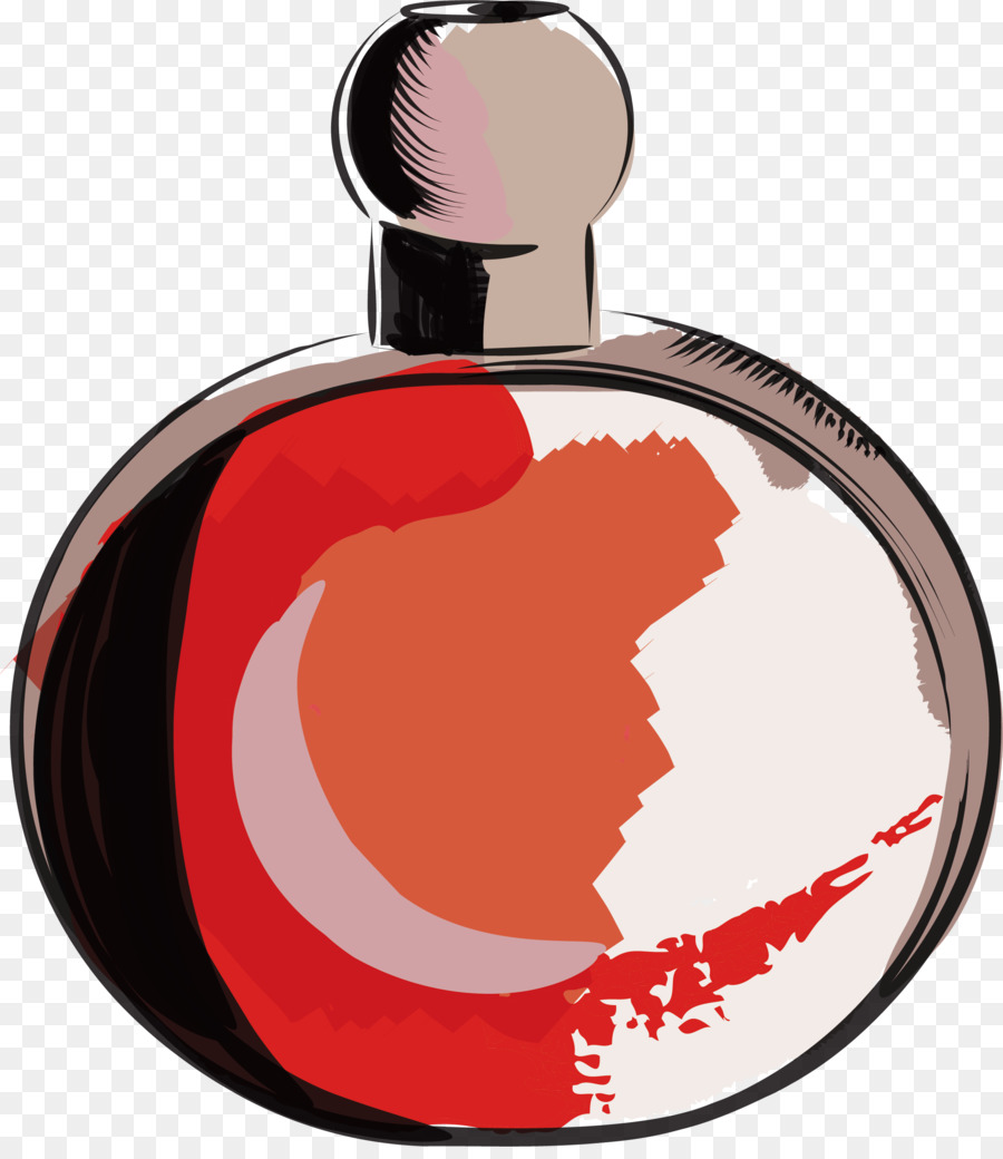 زجاجة عطر，أحمر PNG