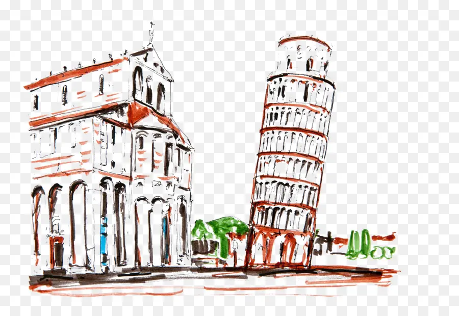 برج بيزا المائل，الرسم إيطاليا PNG
