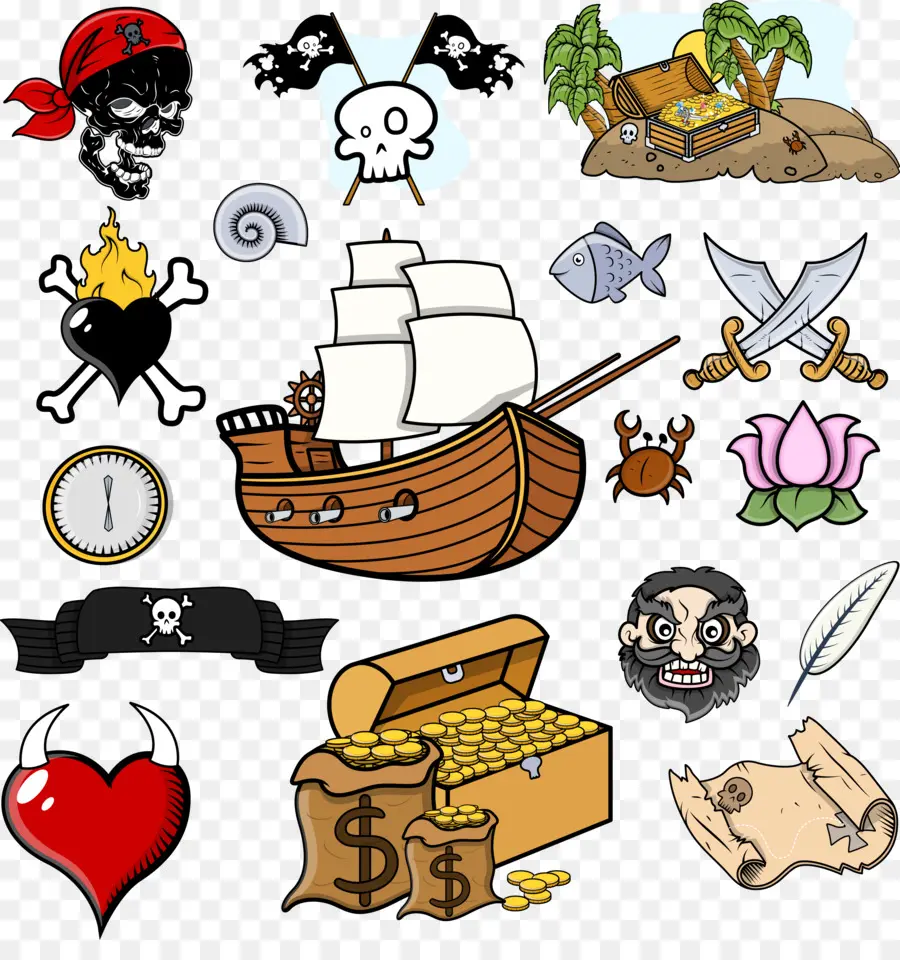 القرصنة，رسم PNG