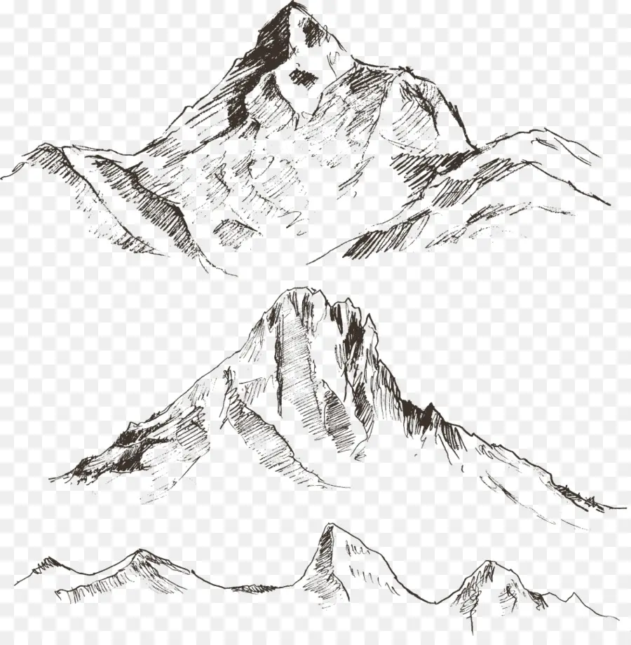الرسم，الجبل PNG