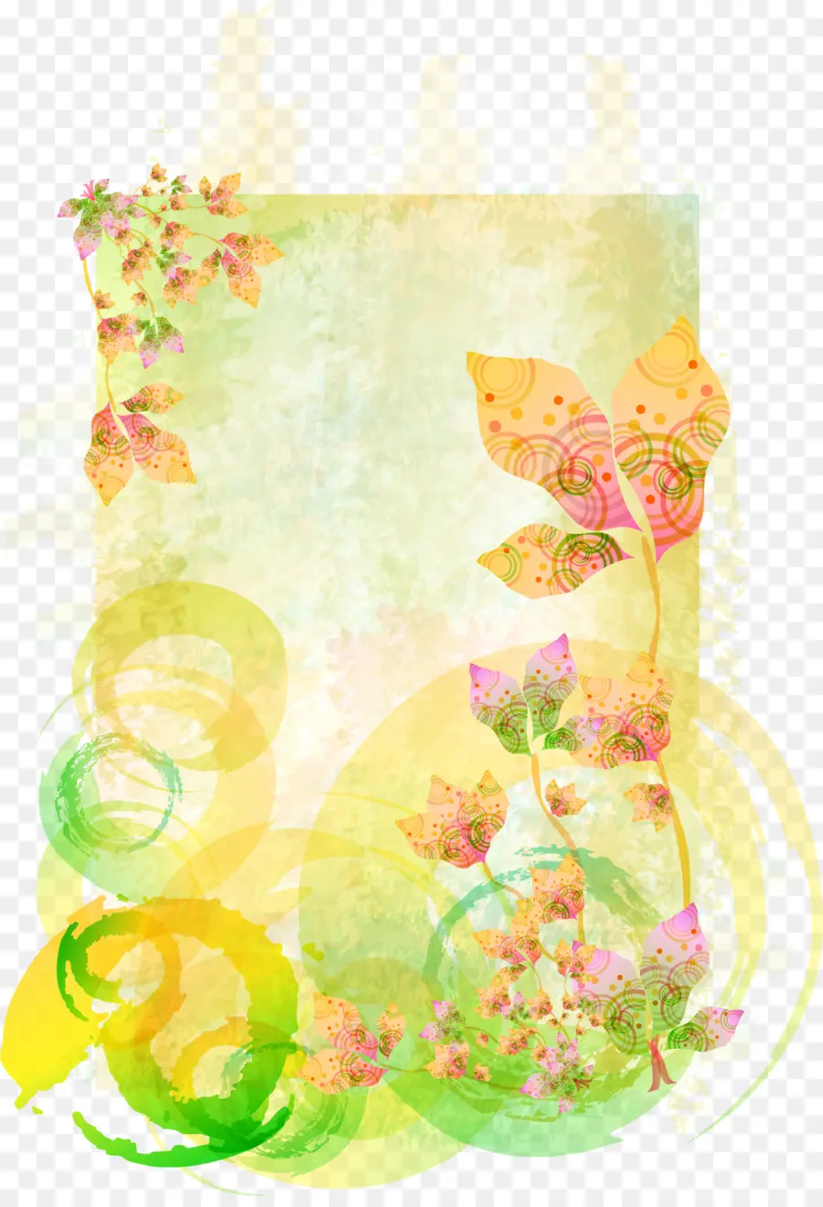 اللوحة الزهور，الإبداعية المائية PNG