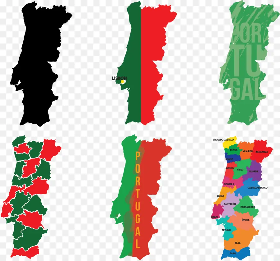 البرتغال，خريطة PNG