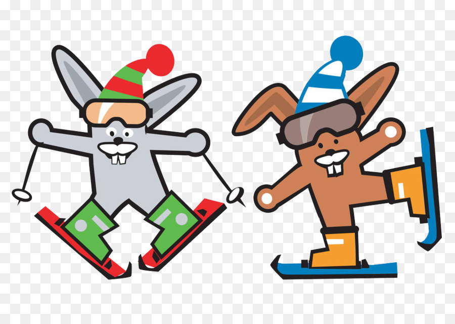 التزلج，أرنب PNG