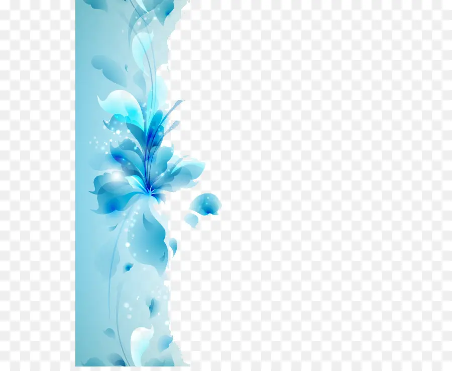 زهرة，الأزرق PNG