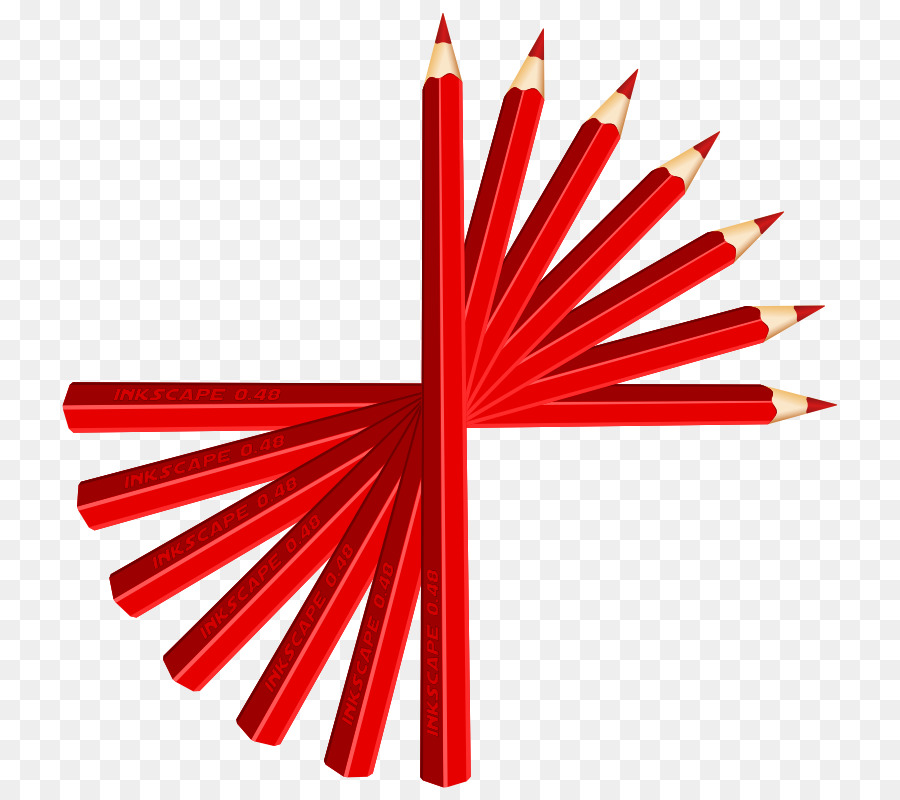 قلم رصاص，الأحمر PNG