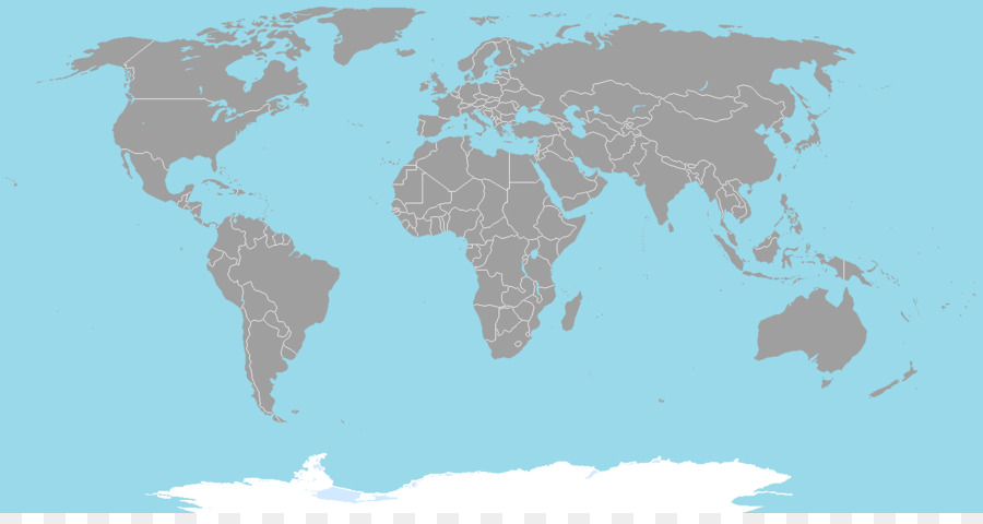 خريطة العالم，القارات PNG