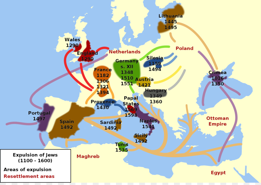 خريطة الطرد，اليهود PNG