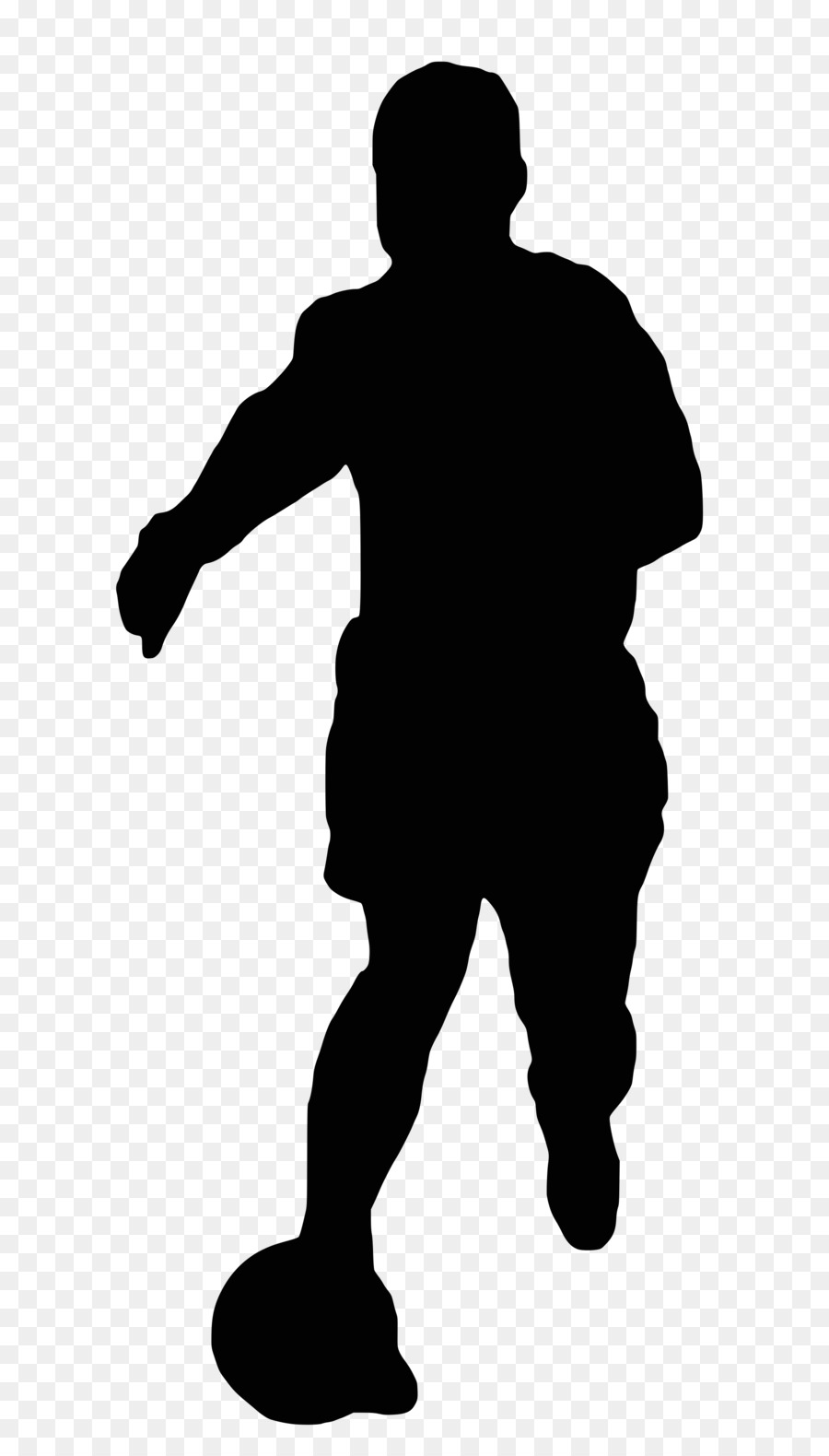 لاعب كرة القدم，صورة ظلية ، PNG