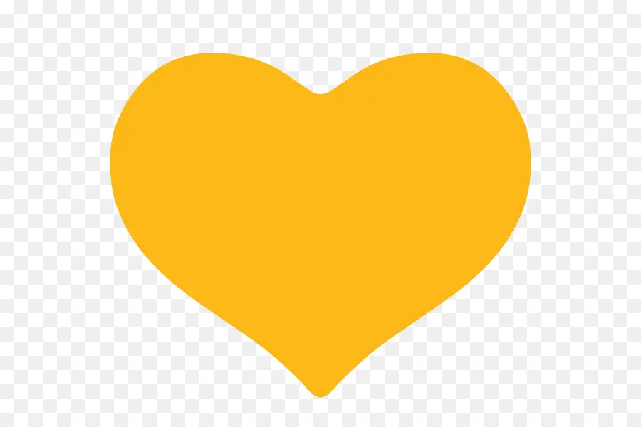 القلب，الأصفر PNG