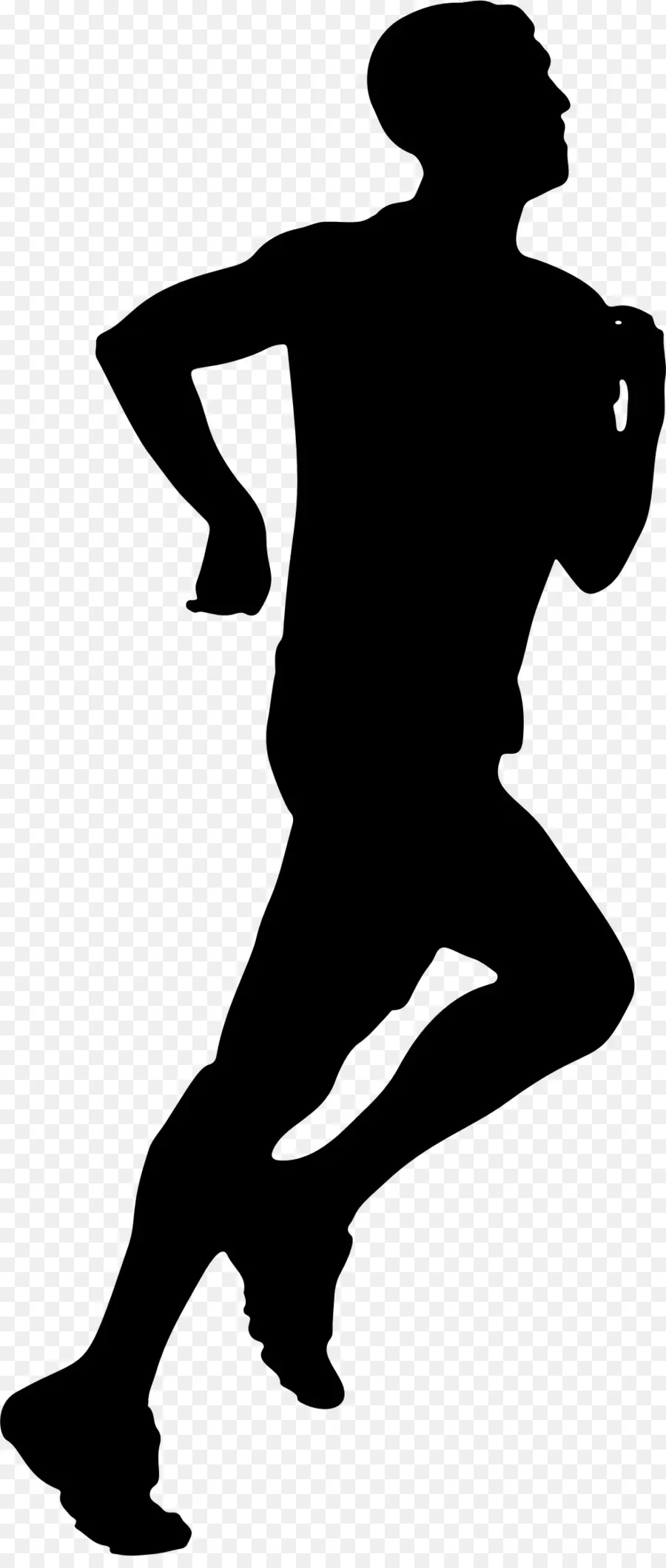 الركض，صورة ظلية ، PNG