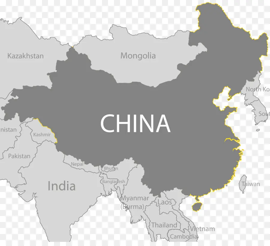 الصين，خريطة PNG
