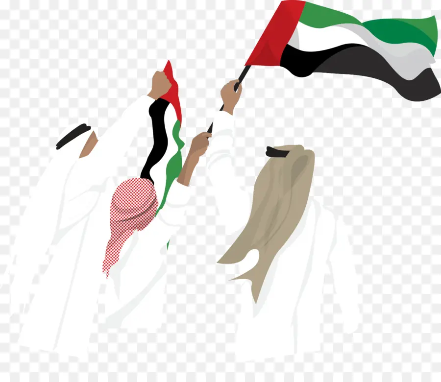 دبي，علم الإمارات العربية المتحدة PNG