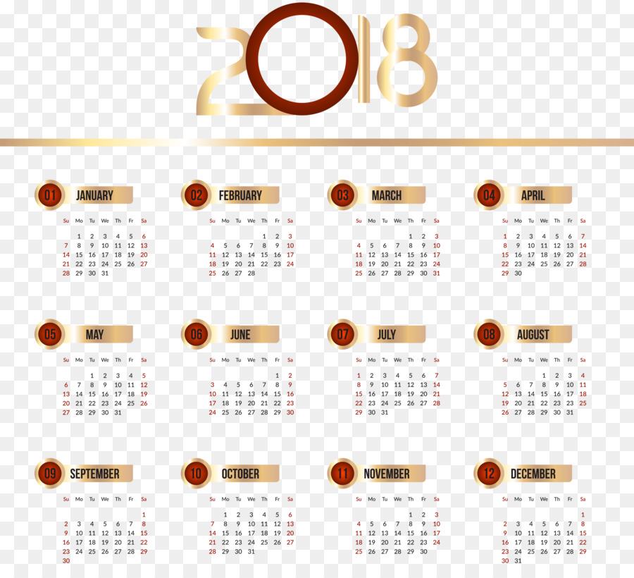 التقويم，السنة الجديدة PNG
