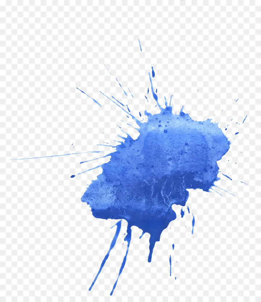 الأزرق，الرسم بالألوان المائية PNG