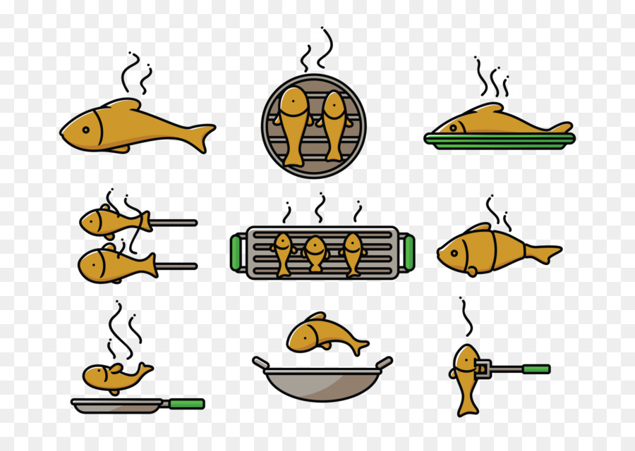 سمكة，طبخ PNG