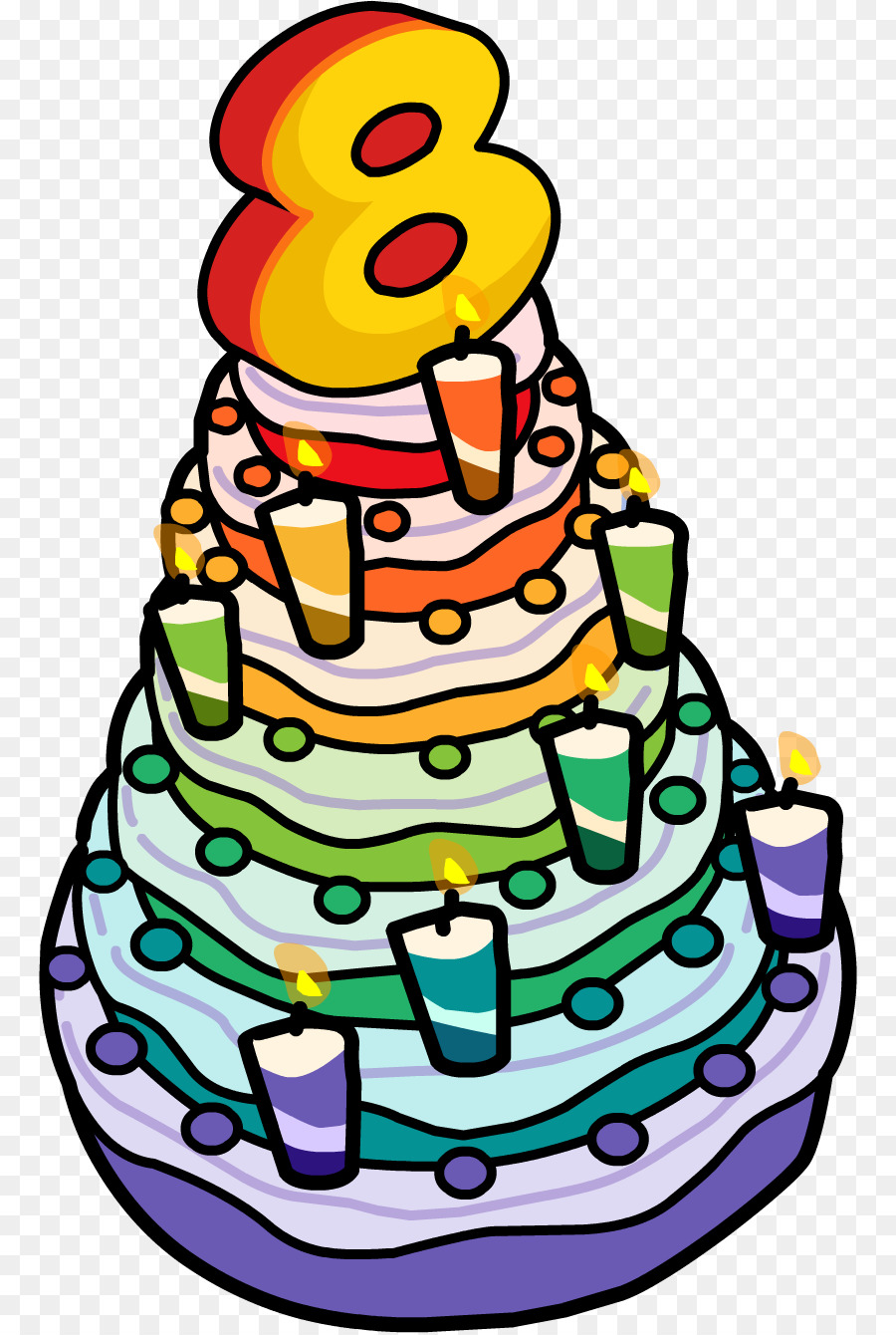 نادي البطريق，كعكة عيد ميلاد PNG