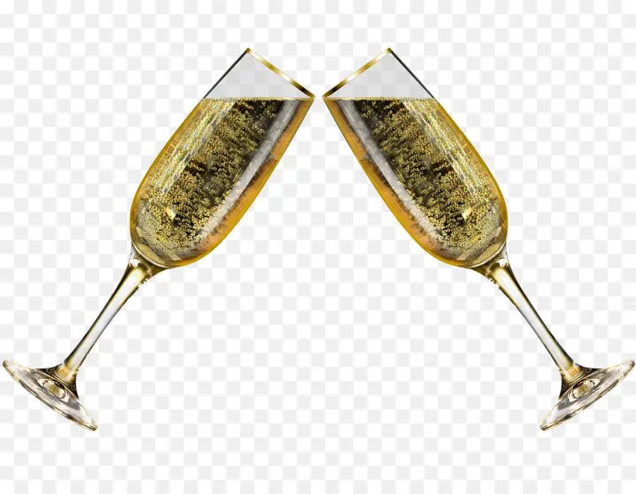 يوم رأس السنة الجديدة，الشمبانيا PNG