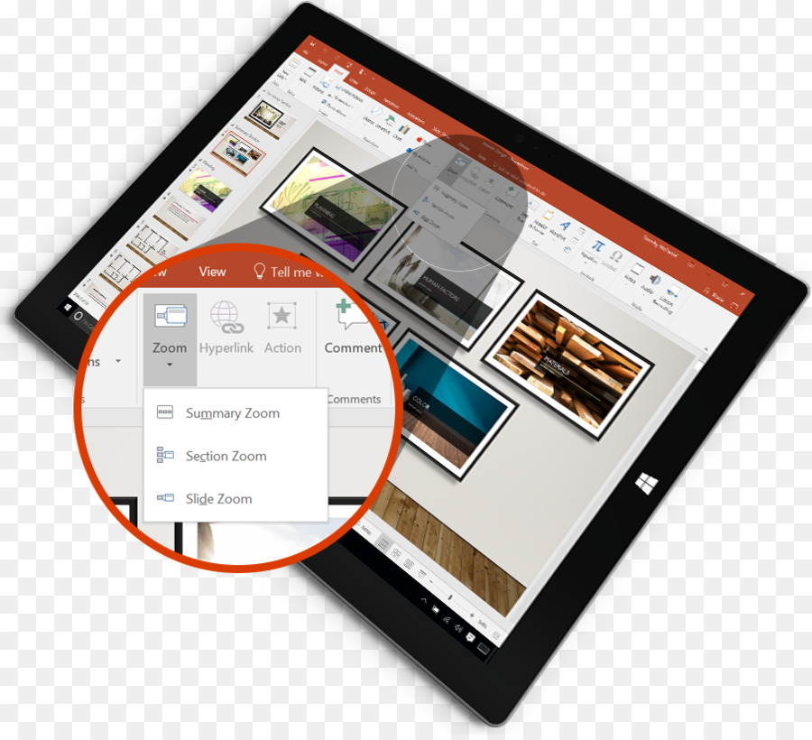 Microsoft Powerpoint，عرض الشرائح PNG