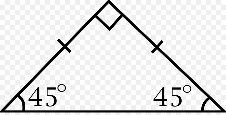 مثلث متساوي الساقين，45 درجة PNG