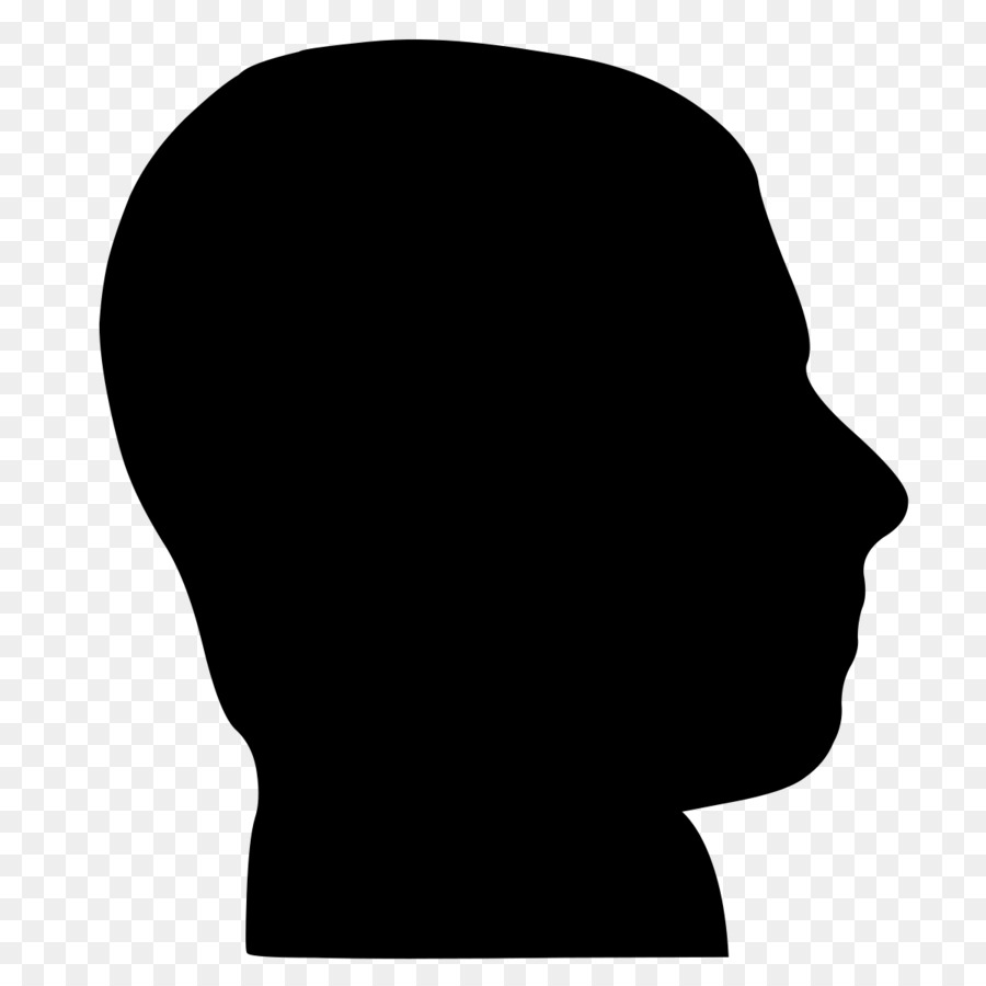 صورة ظلية ،，رأس الإنسان PNG