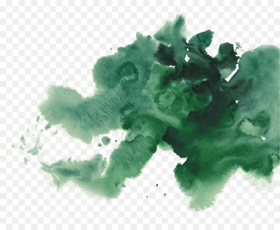 لوحة ألوان مائية，أخضر PNG