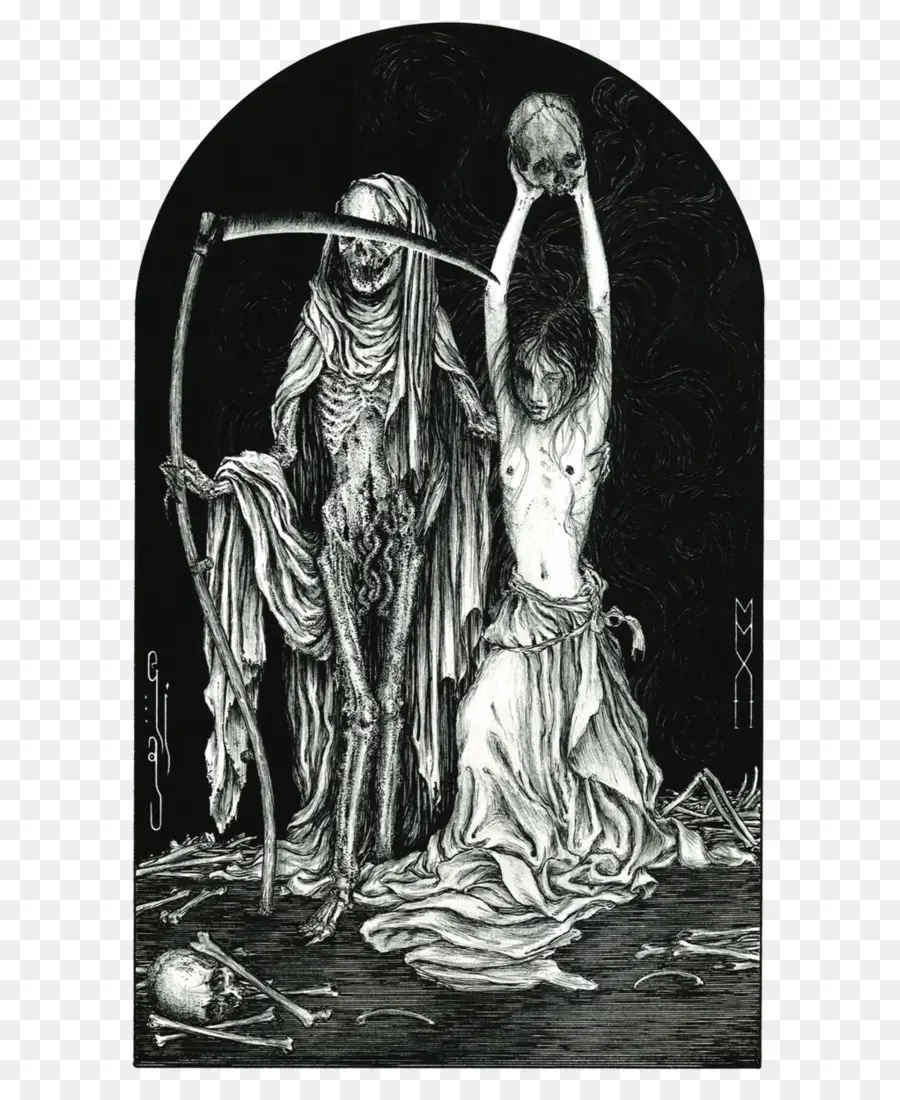 الموت والعذراء，الرسم PNG