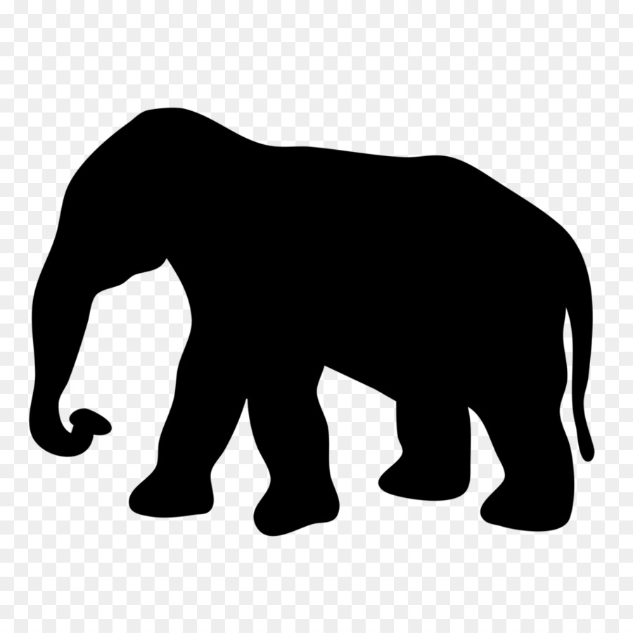 الفيل，صورة ظلية ، PNG