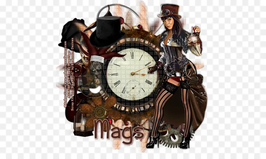 امرأة Steampunk，Com Steampunk PNG