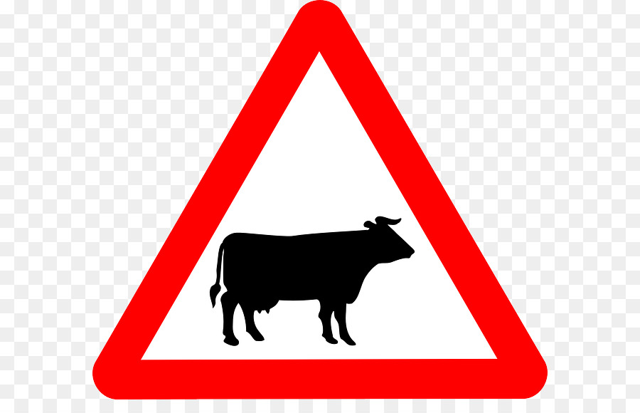 الماشية，علامة تحذير PNG