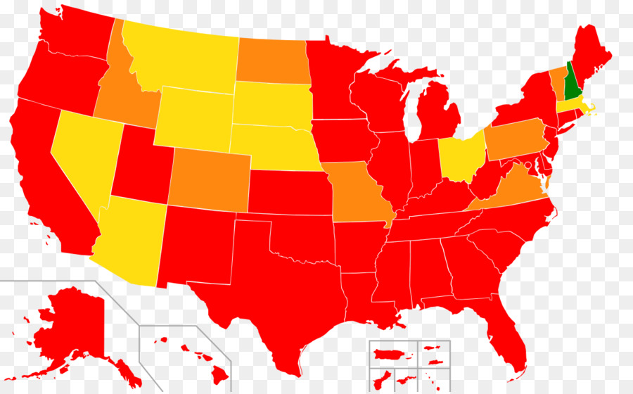 خريطة الولايات المتحدة الأمريكية，الدول PNG