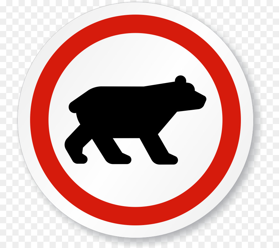 الدب，علامة المرور PNG