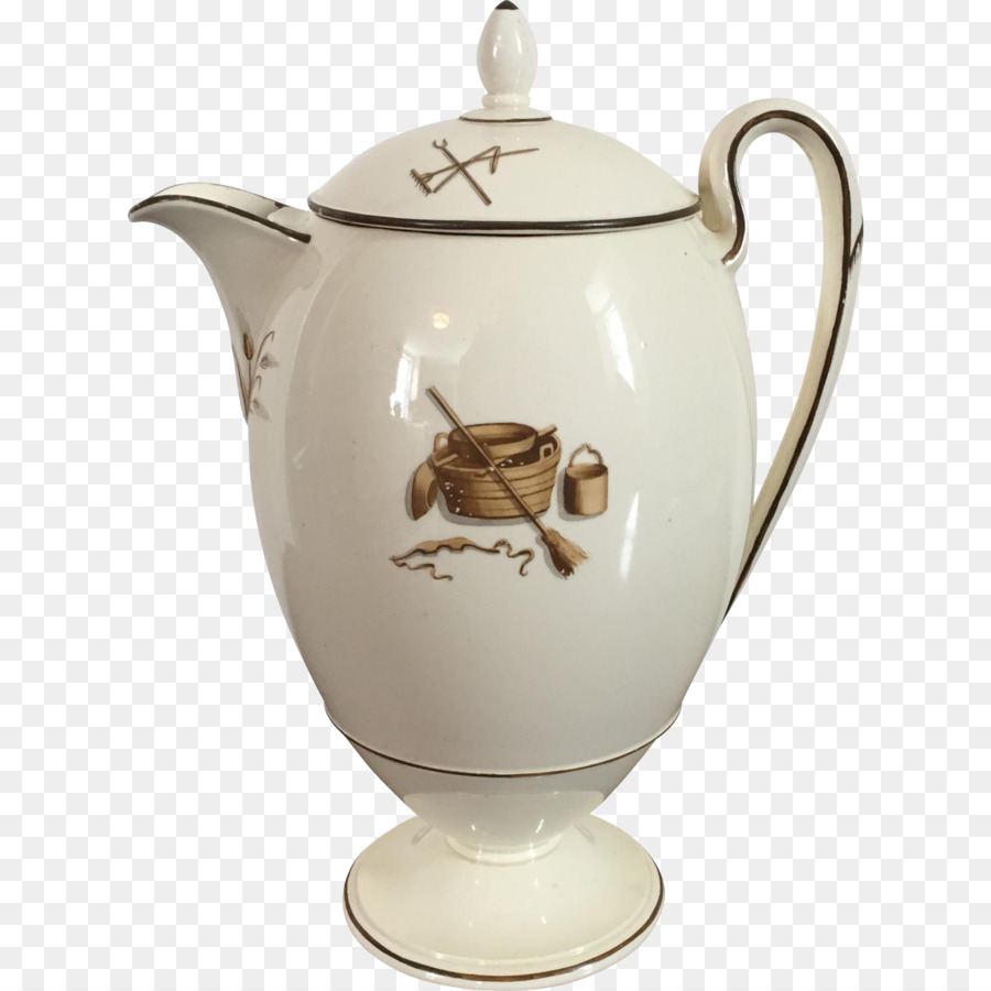 إبريق الشاي，Creamware PNG