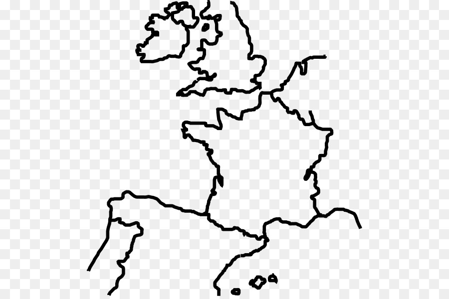 أوروبا الغربية，خريطة فارغة PNG