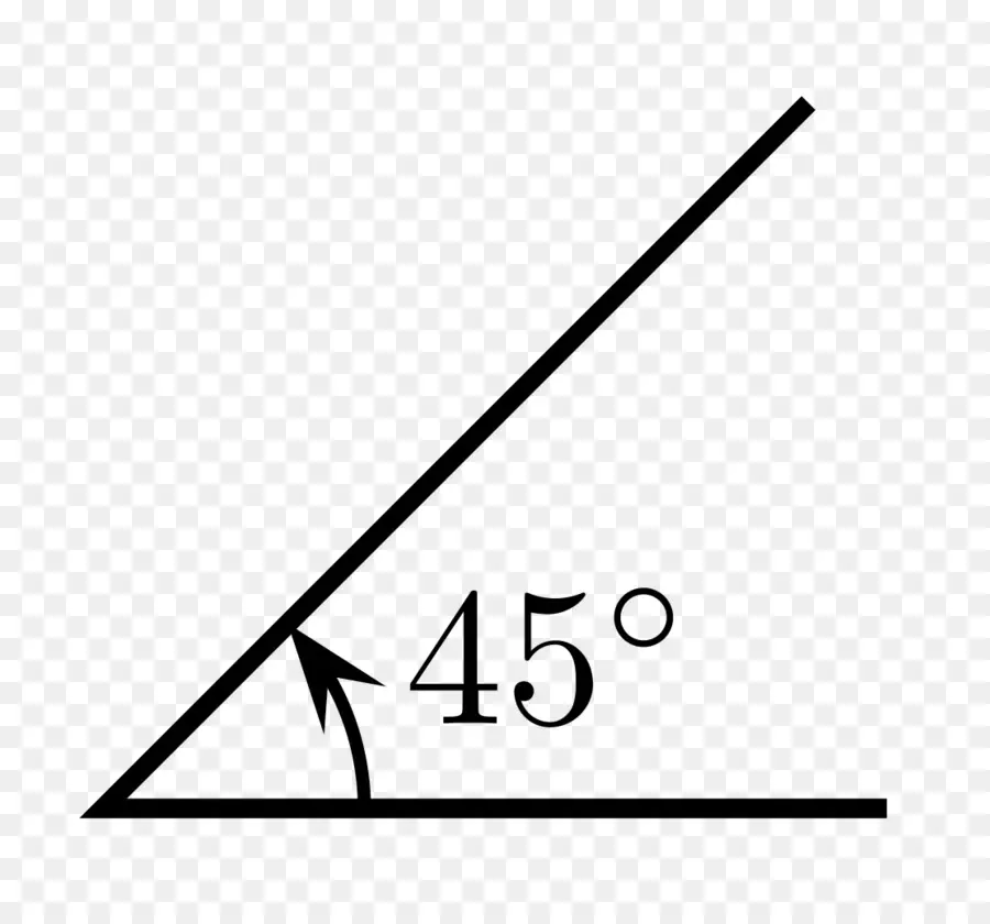 زاوية 45 درجة，الهندسة PNG