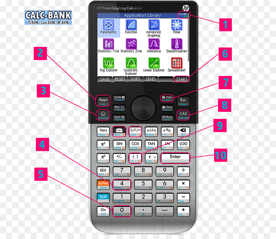 Hp Prime，حاسب الرسوم البيانية PNG