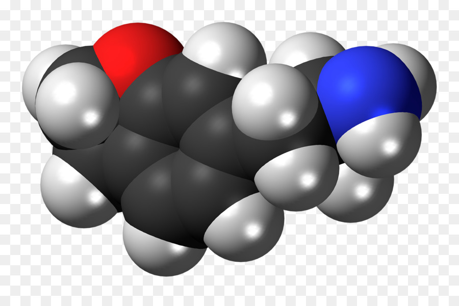 34methylenedioxyamphetamine，Spacefilling نموذج PNG
