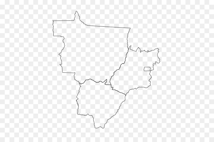 Centralwest المنطقة البرازيل，خريطة PNG
