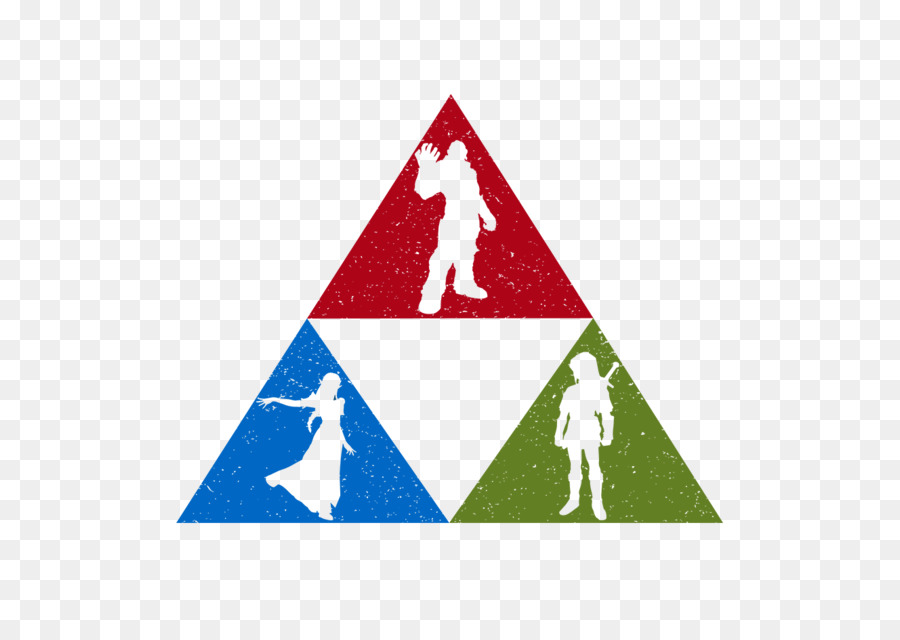 Triforce مع الشخصيات，مثلث PNG