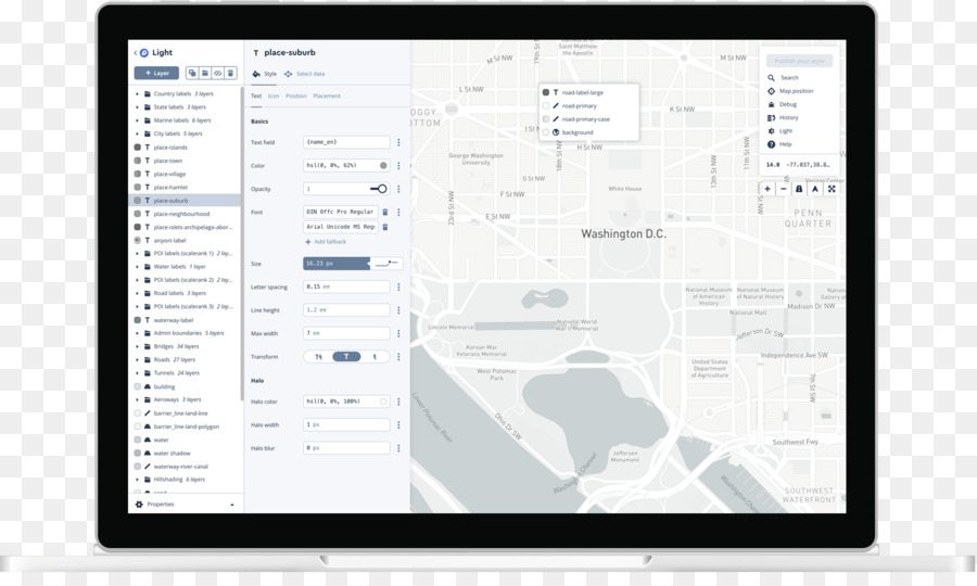 Mapbox，خريطة PNG